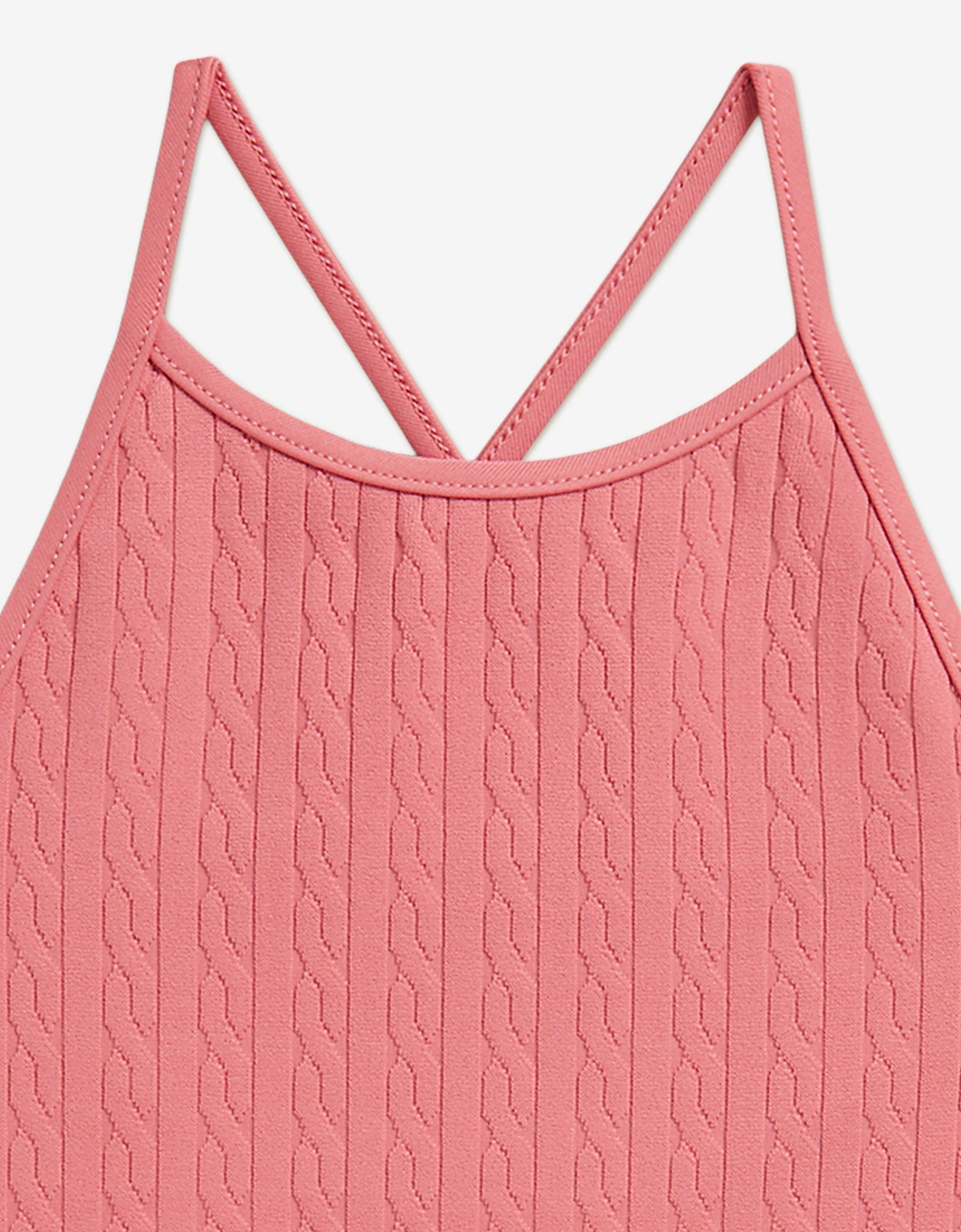 Girls Jacquard Swimsuit in Pink
