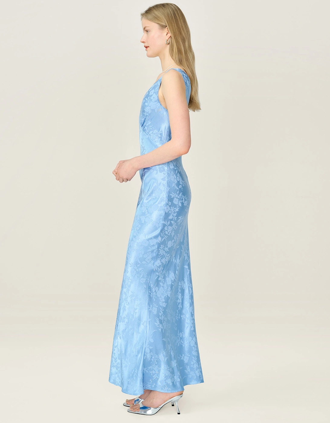 Iris Jacquard Dress in Vista Blue