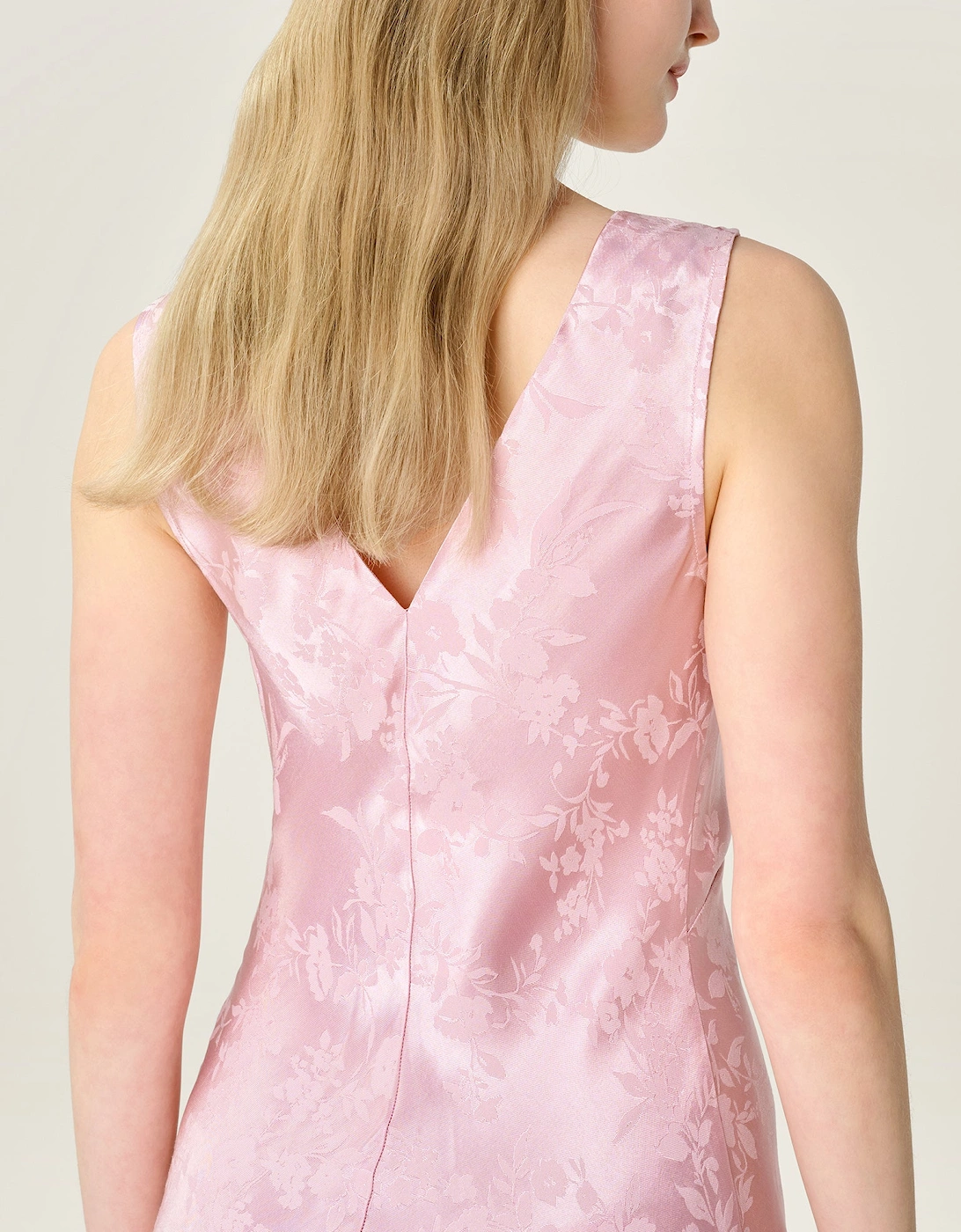 Iris Jacquard Dress in Bleached Mauve