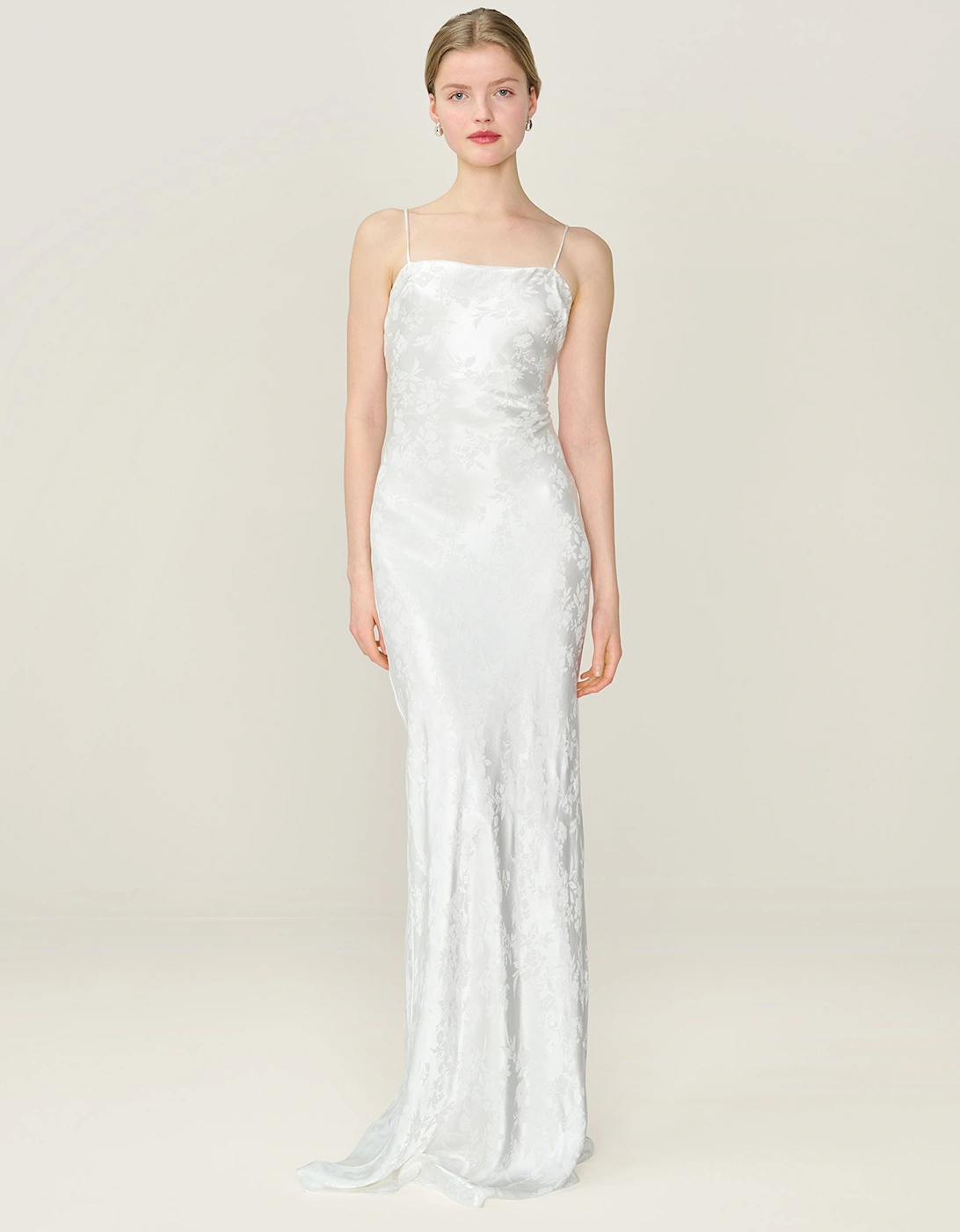 Mira Jacquard Dress in Ivory, 7 of 6