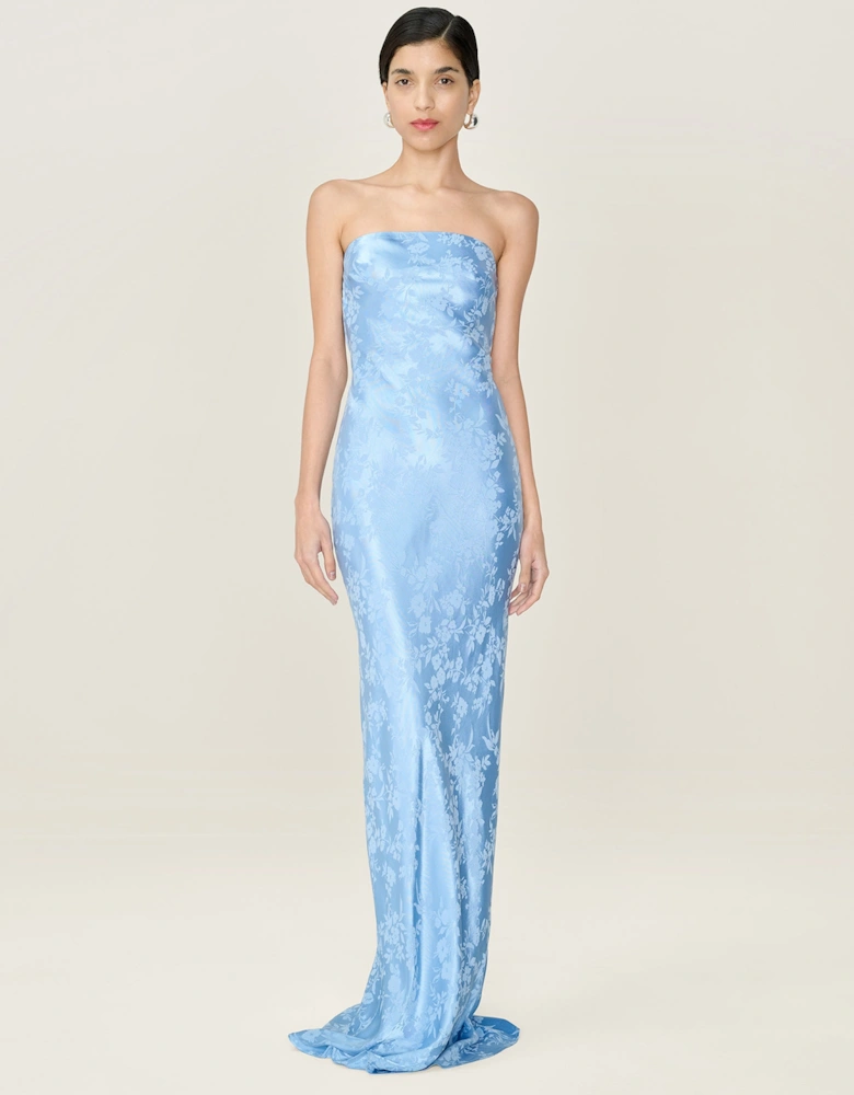 Amdra Jacquard Dress in Vista Blue