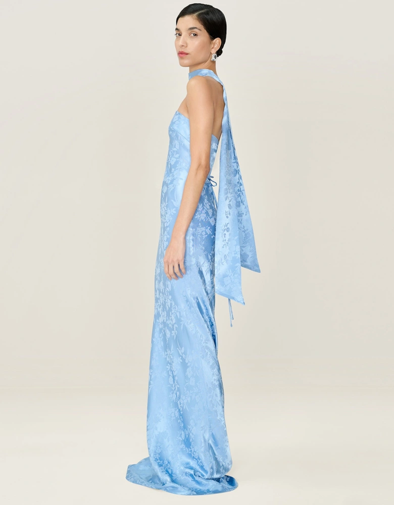 Amdra Jacquard Dress in Vista Blue