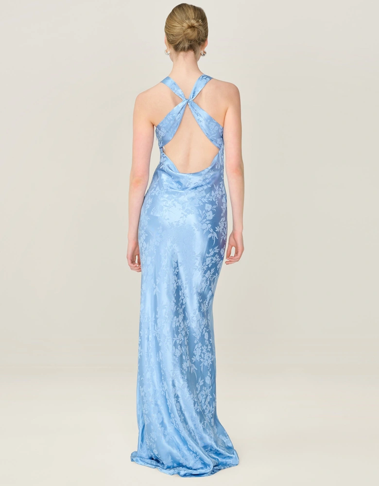 Jai Jacquard Dress in Vista Blue