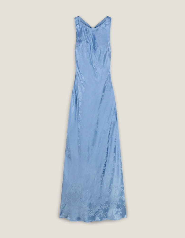 Jai Jacquard Dress in Vista Blue