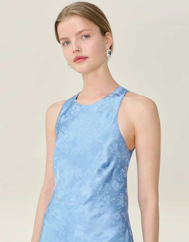 Jai Jacquard Dress in Vista Blue