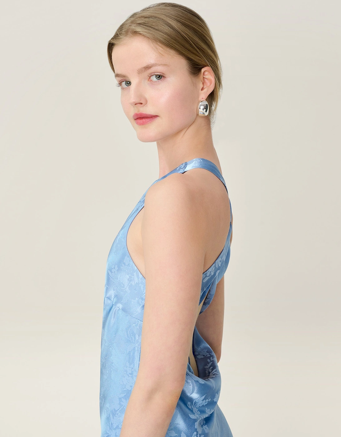 Jai Jacquard Dress in Vista Blue