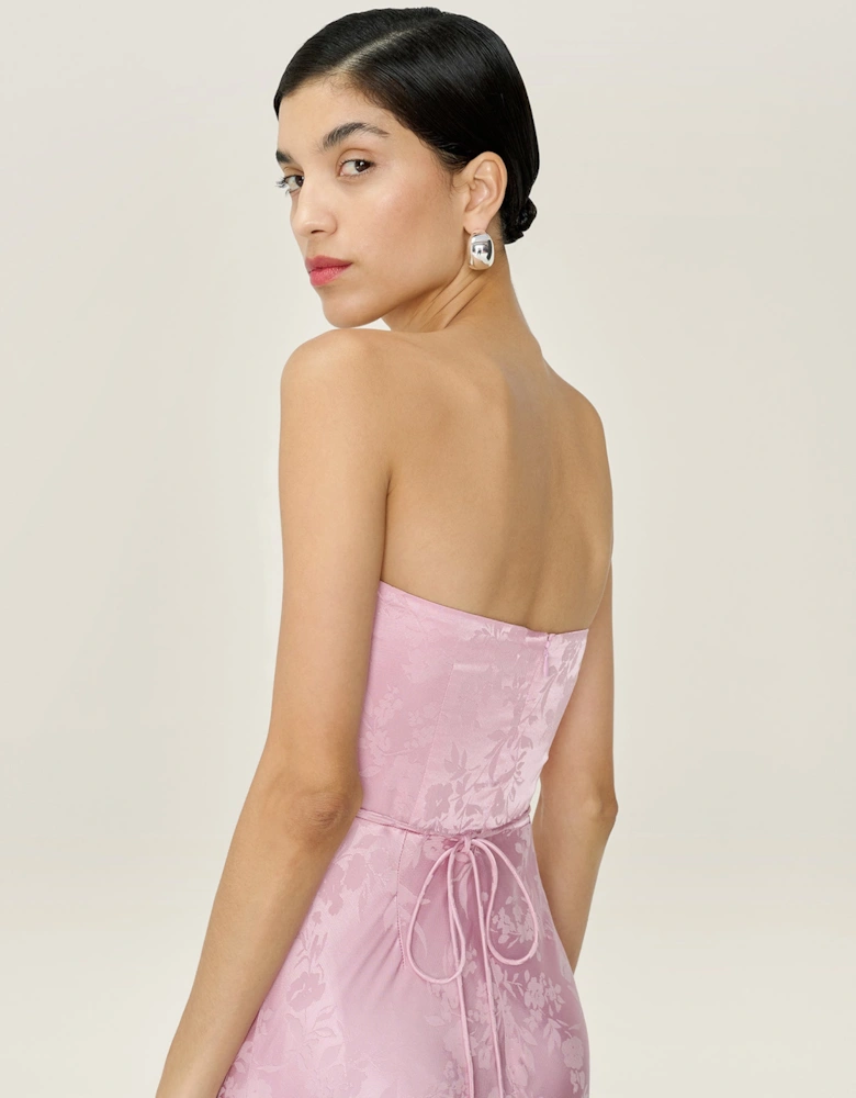 Amdra Jacquard Dress in Bleached Mauve