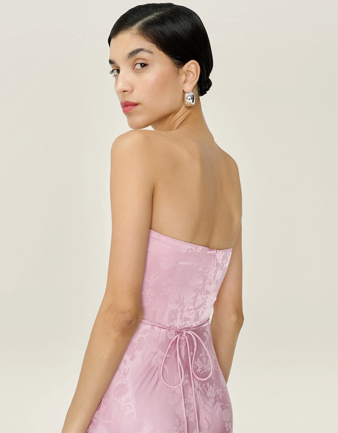 Amdra Jacquard Dress in Bleached Mauve