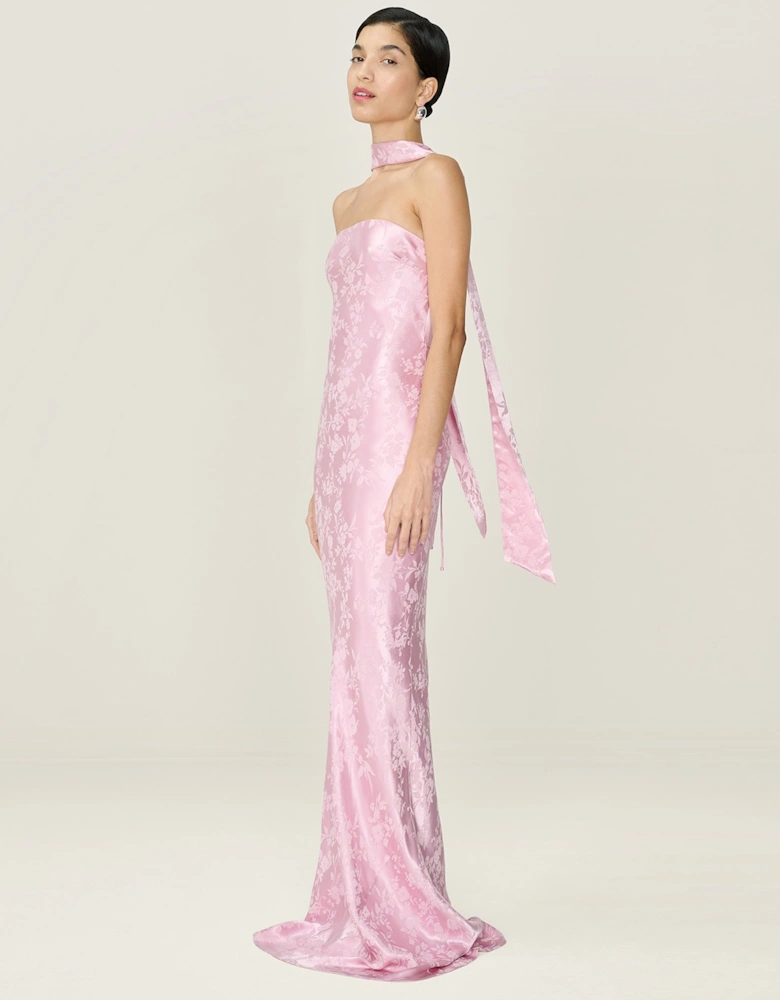 Amdra Jacquard Dress in Bleached Mauve