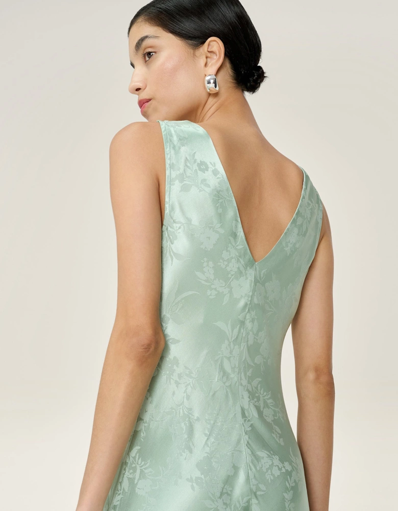 Iris Jacquard Dress in Sage