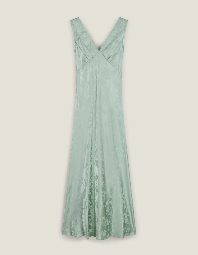 Iris Jacquard Dress in Sage