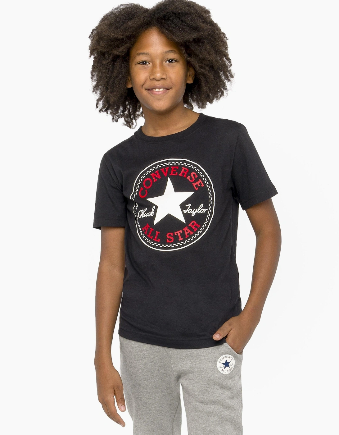 Converse Boys Chuck Patch T-Shirt in Black