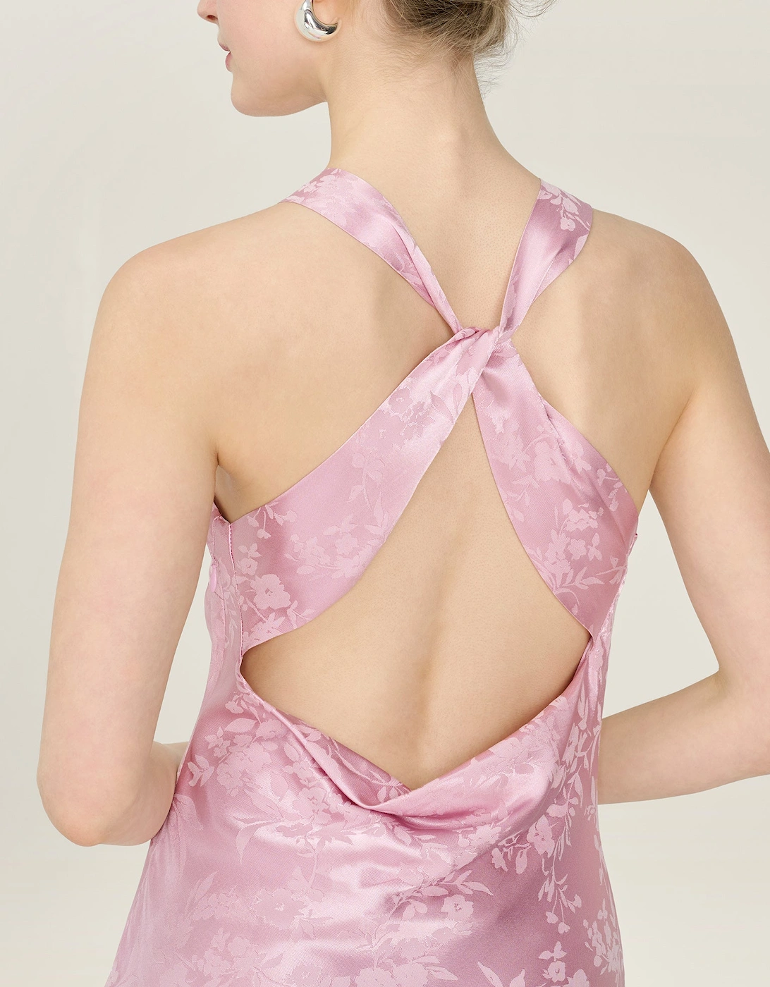 Jai Jacquard Dress in Bleached Mauve