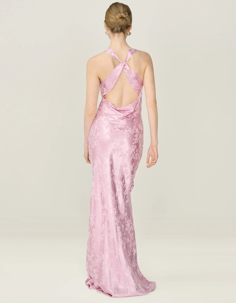 Jai Jacquard Dress in Bleached Mauve