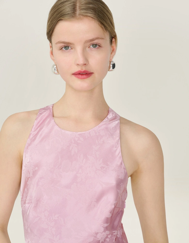 Jai Jacquard Dress in Bleached Mauve