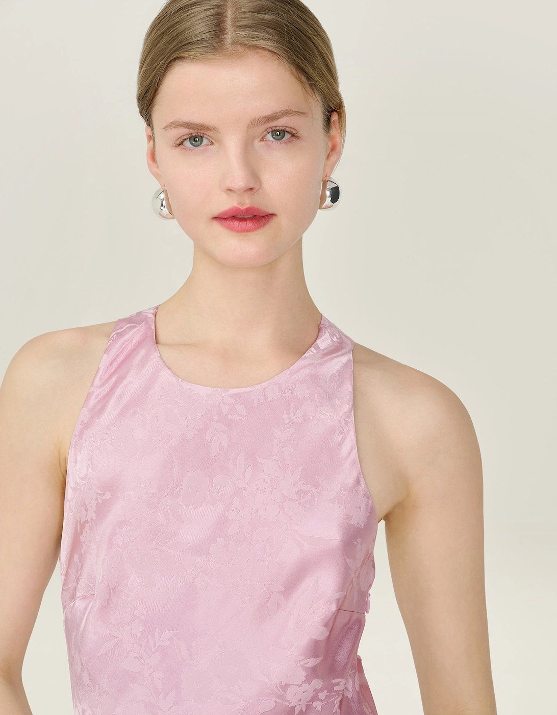 Jai Jacquard Dress in Bleached Mauve