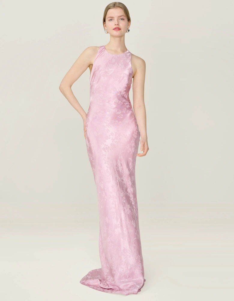 Jai Jacquard Dress in Bleached Mauve