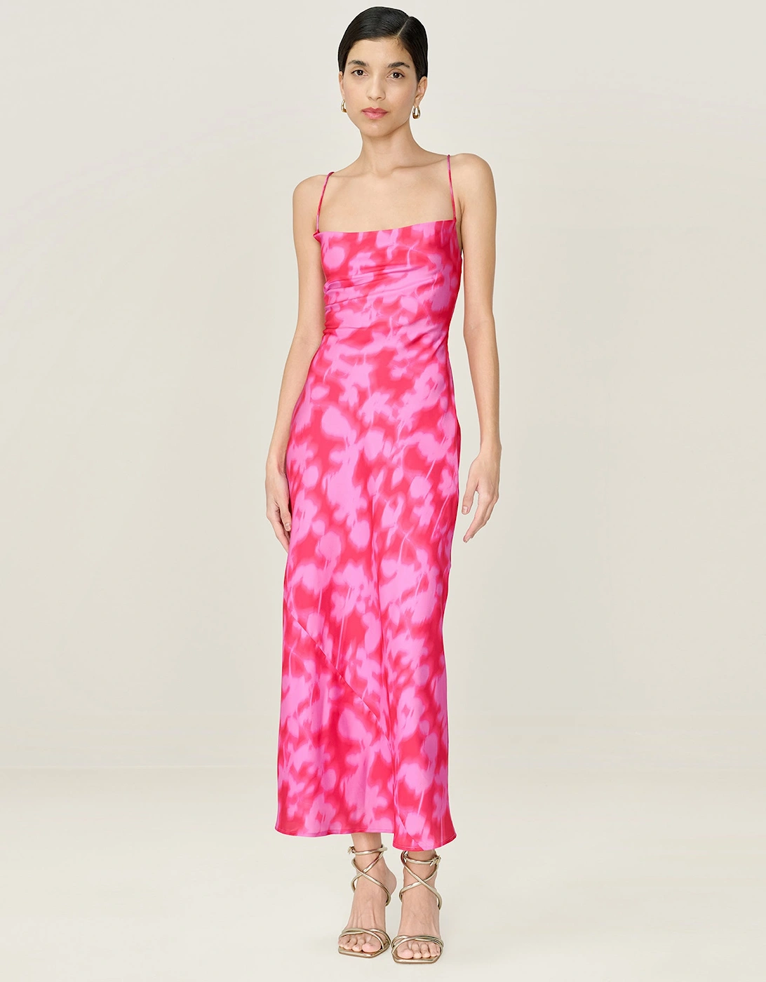 Riviera Dress in Blurred Floral Magenta, 8 of 7