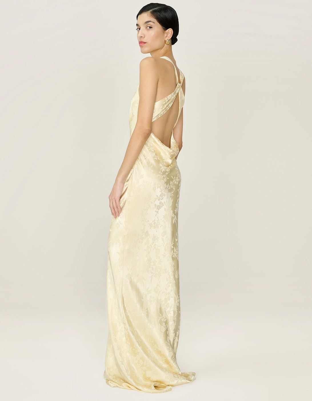 Jai Jacquard Dress in Double Cream