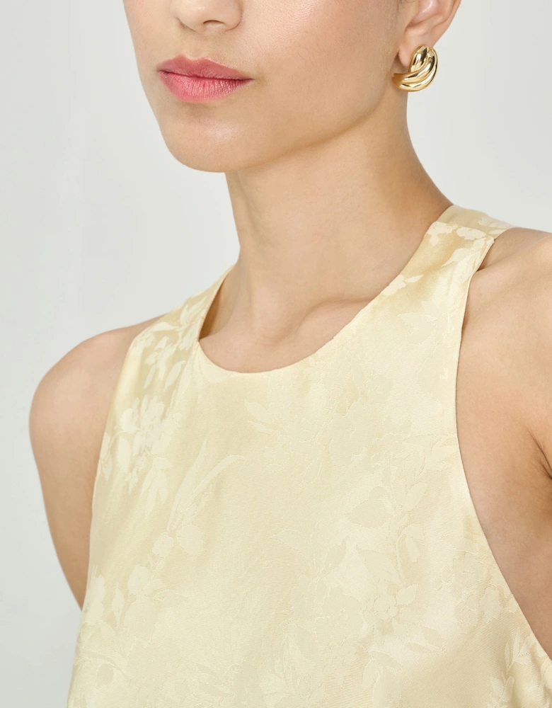 Jai Jacquard Dress in Double Cream