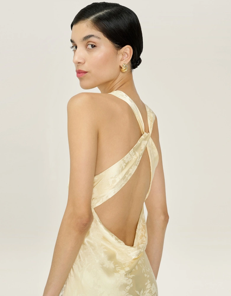 Jai Jacquard Dress in Double Cream