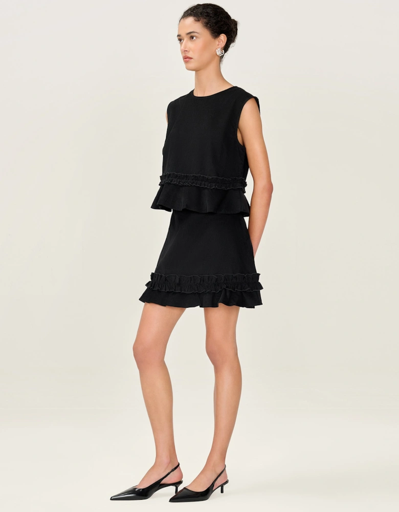 Prudie Cord Skirt in Black