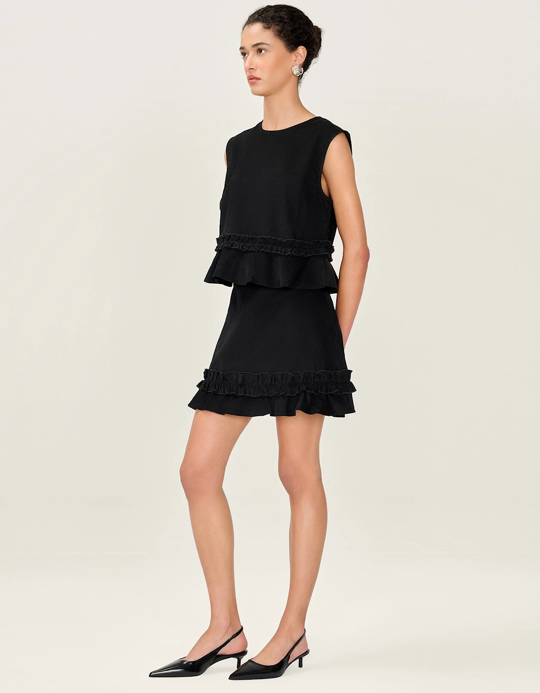 Prudie Cord Skirt in Black