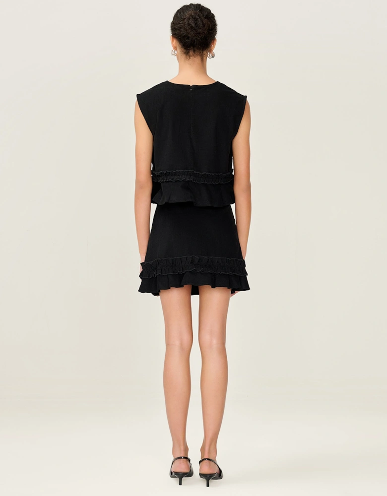 Prudie Cord Skirt in Black