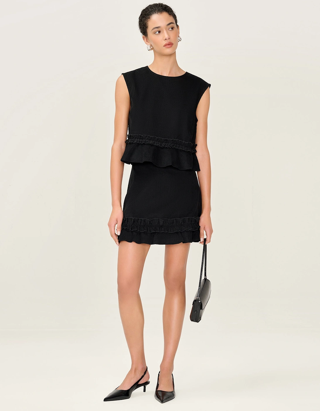 Prudie Cord Skirt in Black