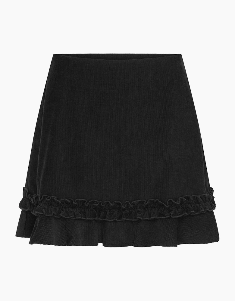 Prudie Cord Skirt in Black