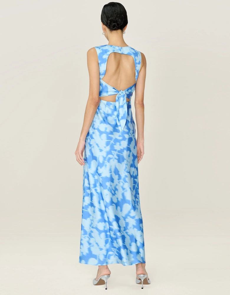 Nova Dress in Blurred Floral Blue