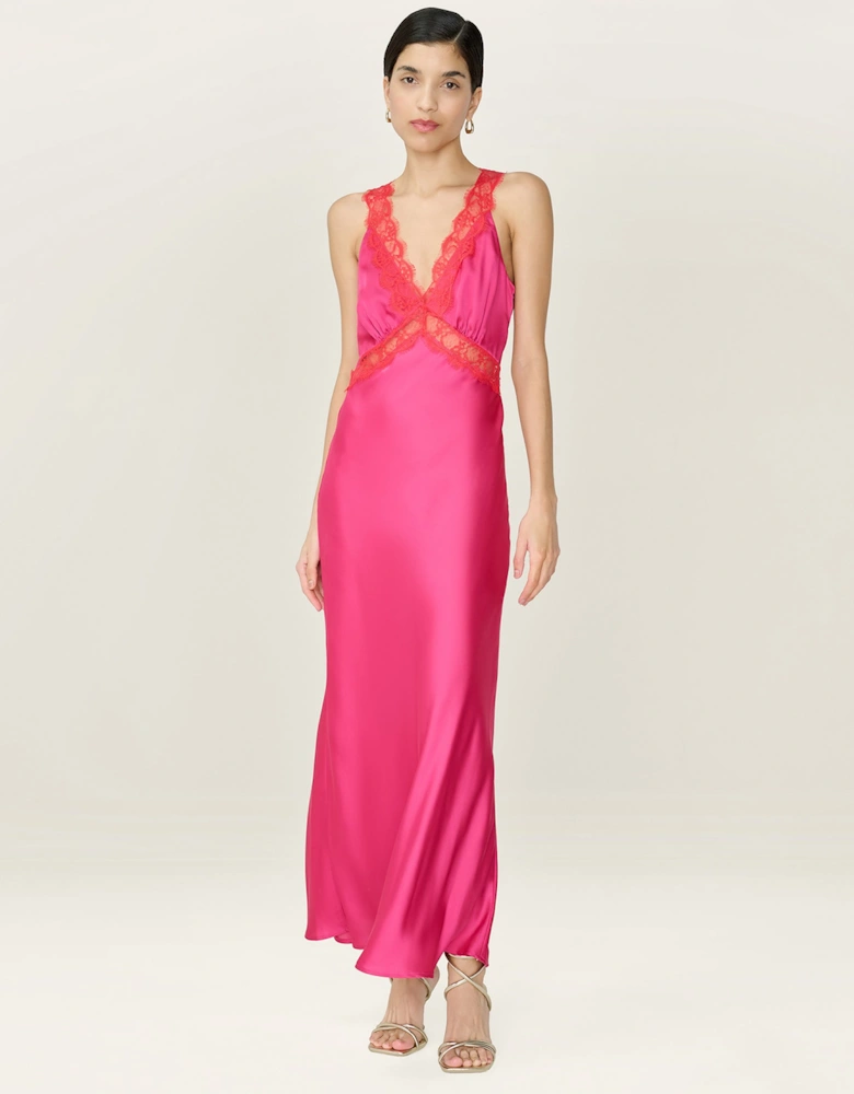 Aurelia Dress in Raspberry / Red