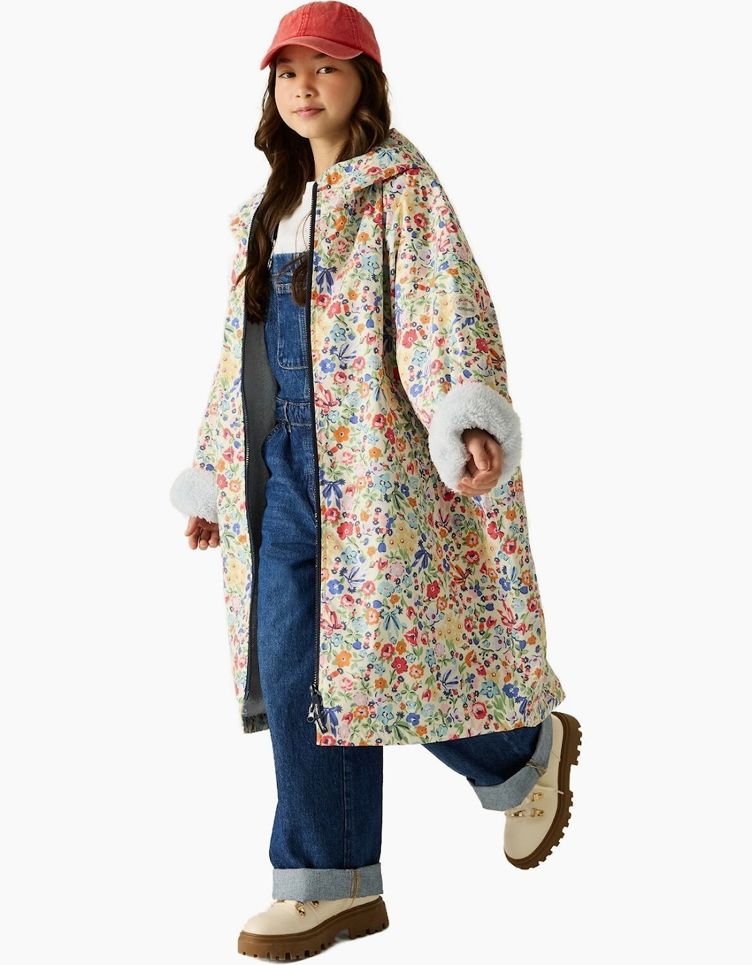 Regatta Girls Cream Harmony Ditsy Cath Ton Changing Robe - Size 5 Years/6 Years/7 Years/8 Years/9 Years Kids