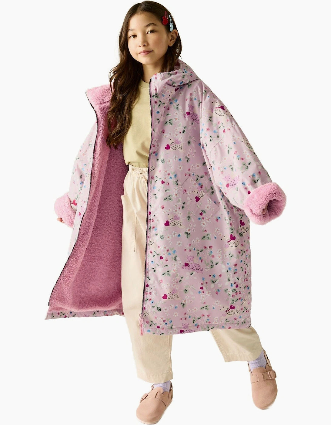 Regatta Girls Pink  Cath Ton Changing Robe - Size 9 Years/10 Years/11 Years/12 Years/13 Years Kids