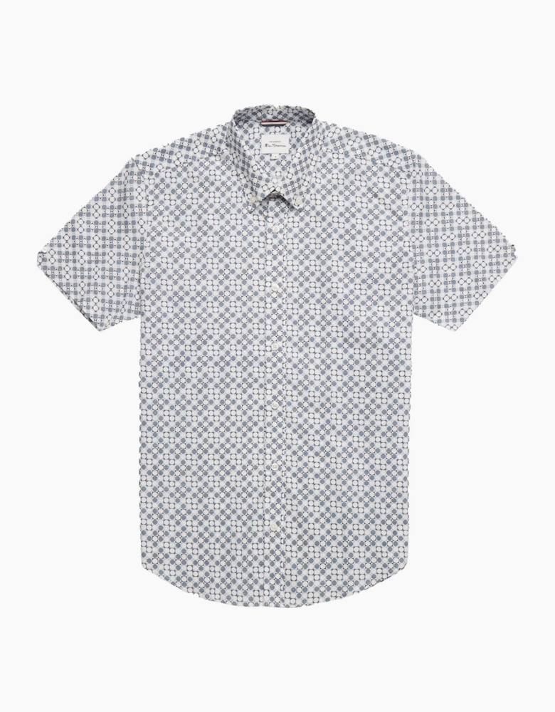 Mens Geo Print Big & Tall Short Sleeve Shirt