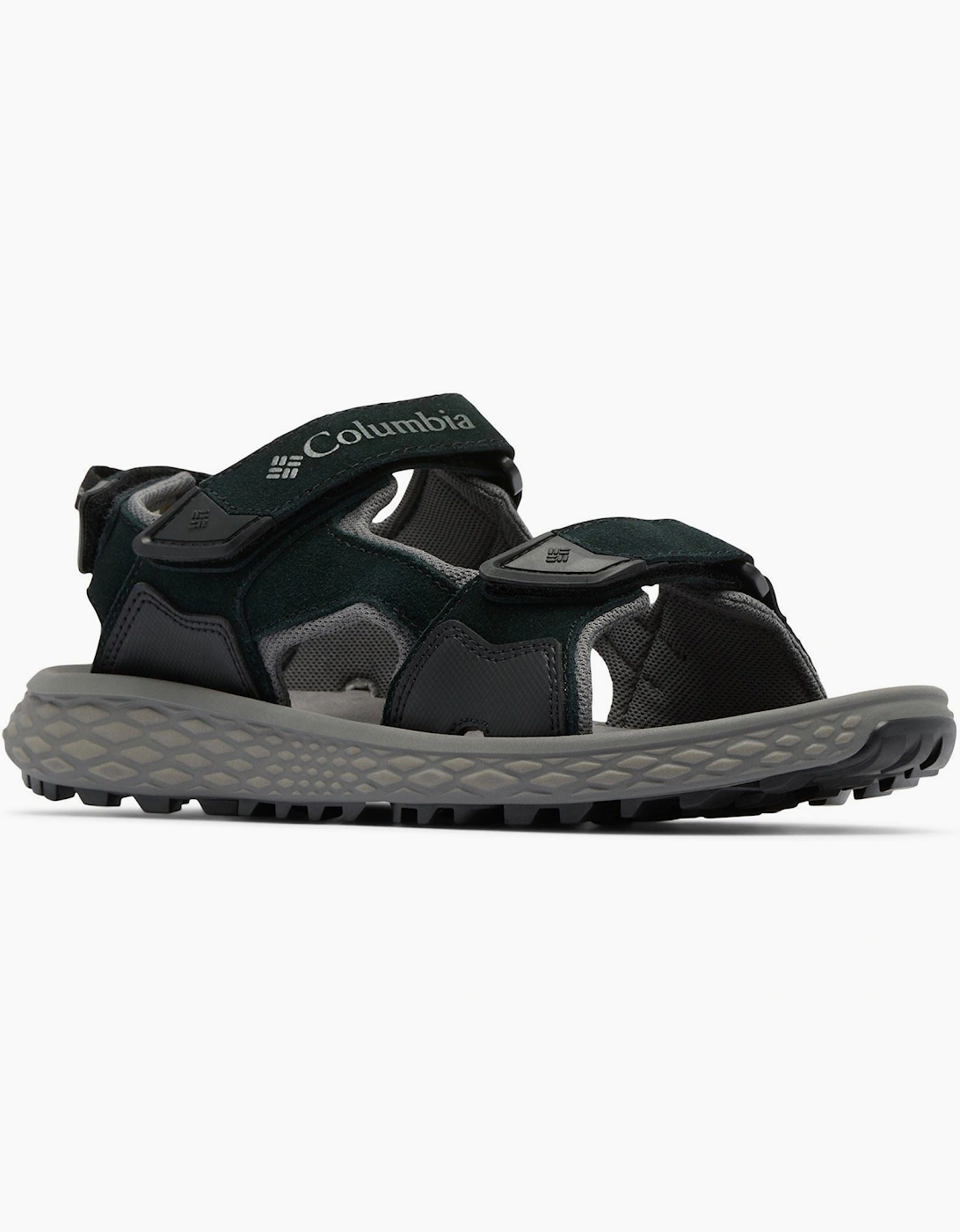 Konos Hiker 3-Strap Polyester Men's Black Sandals, 9 of 8