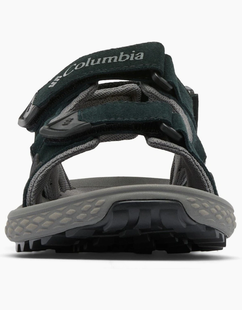 Konos Hiker 3-Strap Polyester Men's Black Sandals