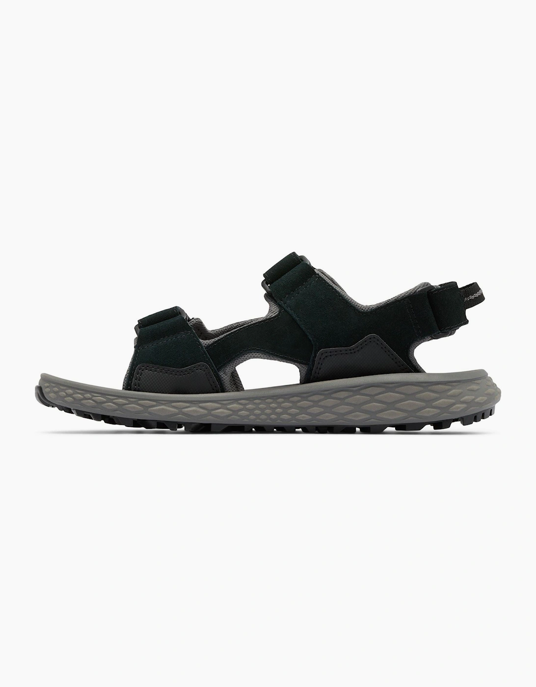 Konos Hiker 3-Strap Polyester Men's Black Sandals