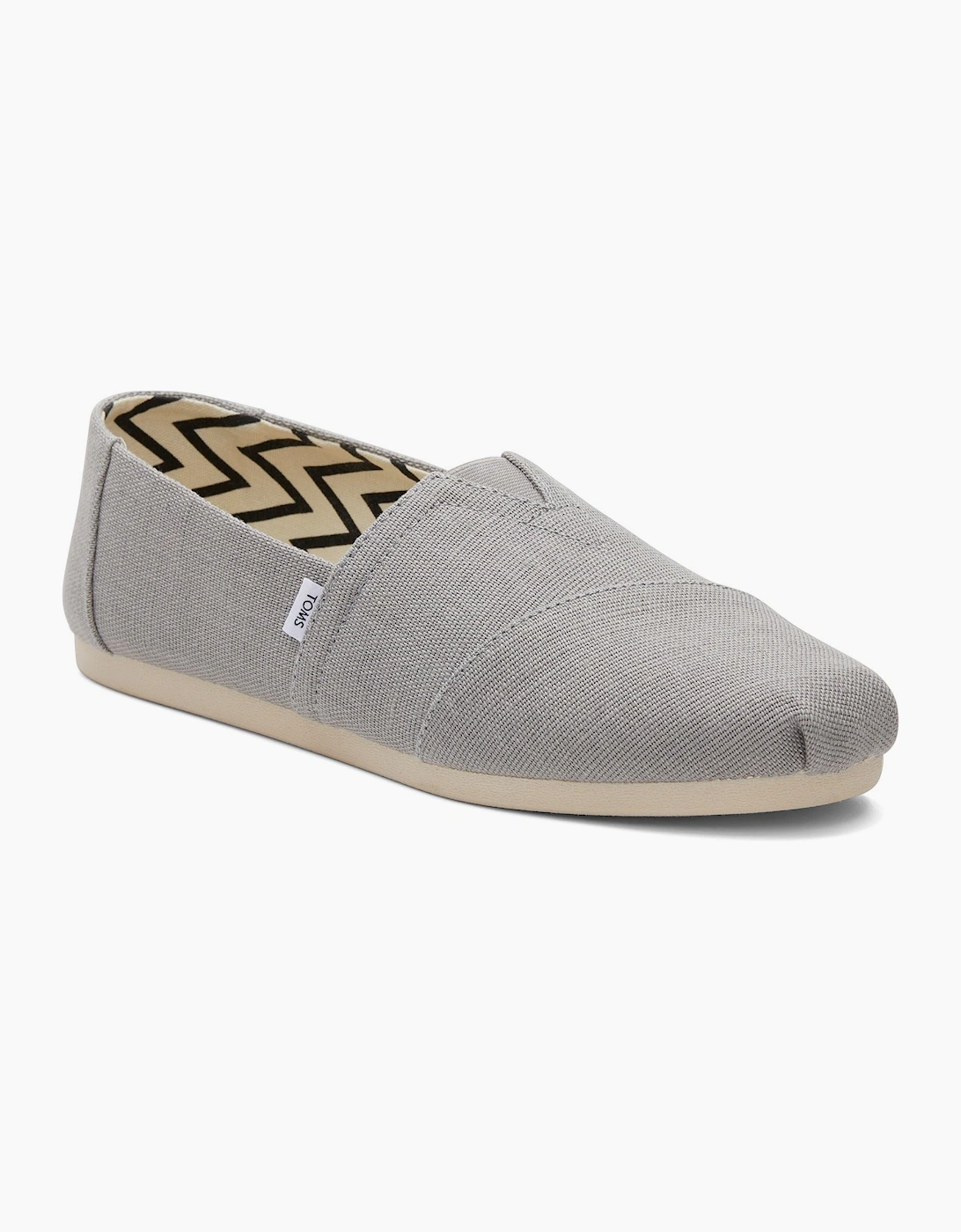 Toms Men's Grey Alpargata Classic Cotton Drizzle Espadrilles - Size: 8
