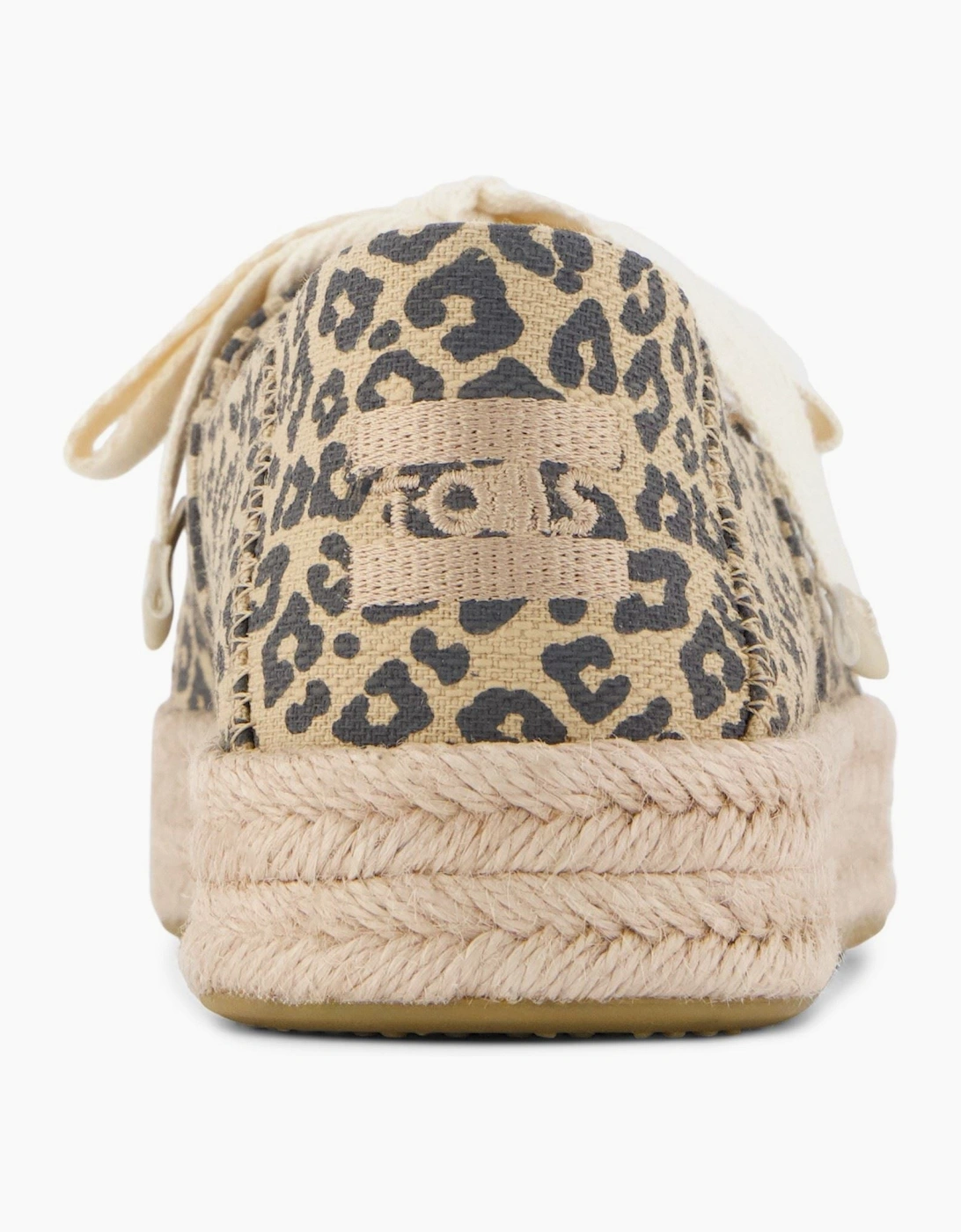 Carolina Lace Up Cotton Women's Oatmeal Flip Flops