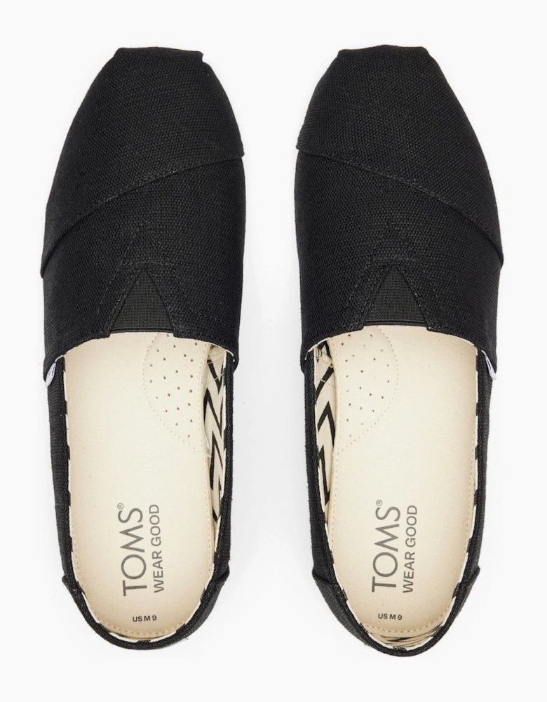 Alpargata Cotton Women's Black Sandals