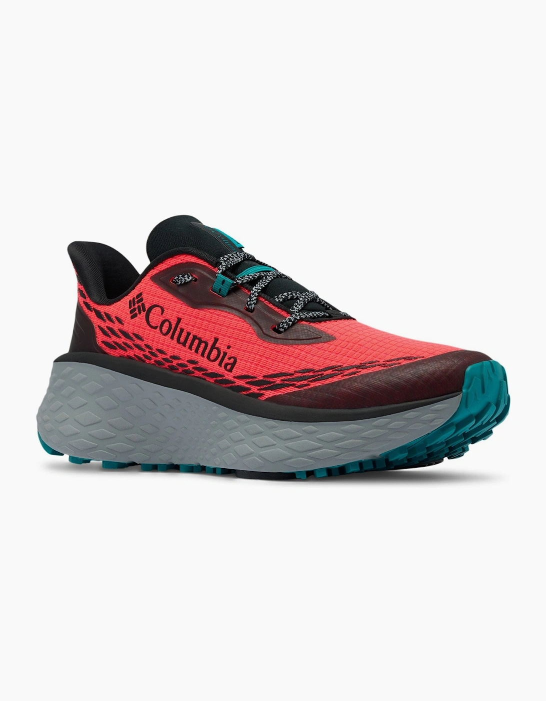 Women's Columbia Konos Trillium Atr Polyester Women's Neon Sunrise/Teal Chloride Hiking Shoes - Red - Size, Uk 4 / Eu 37 / Us 6