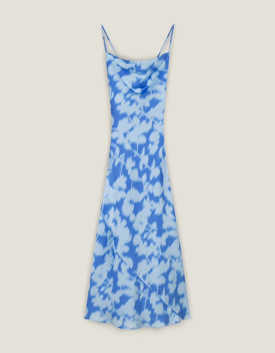 Riviera Dress in Blue Blurred Floral