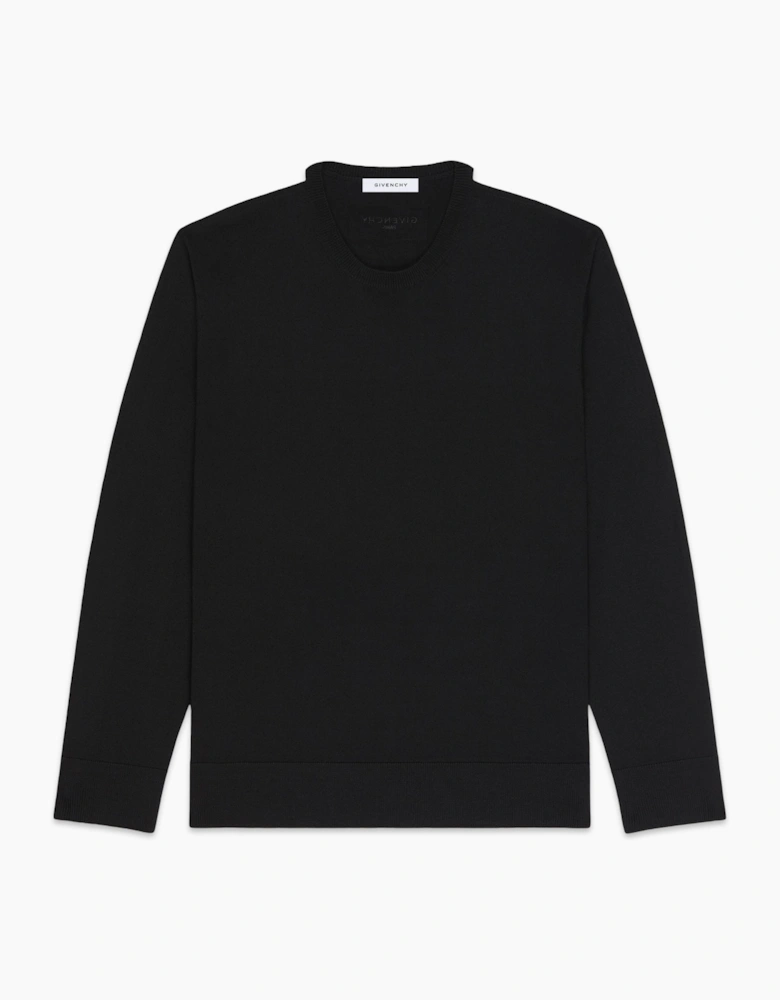 Branded Wool Sweater Black