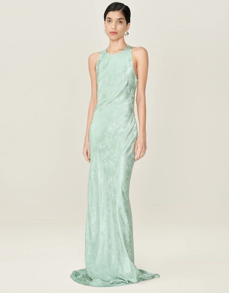 Jai Jacquard Dress in Sage