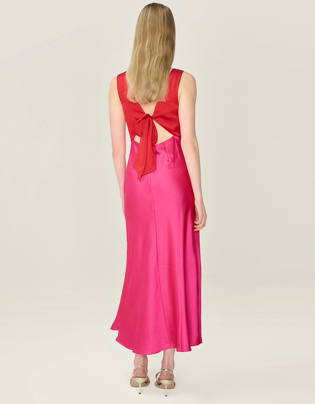 Maggy Dress in Raspberry and Barbados Cherry