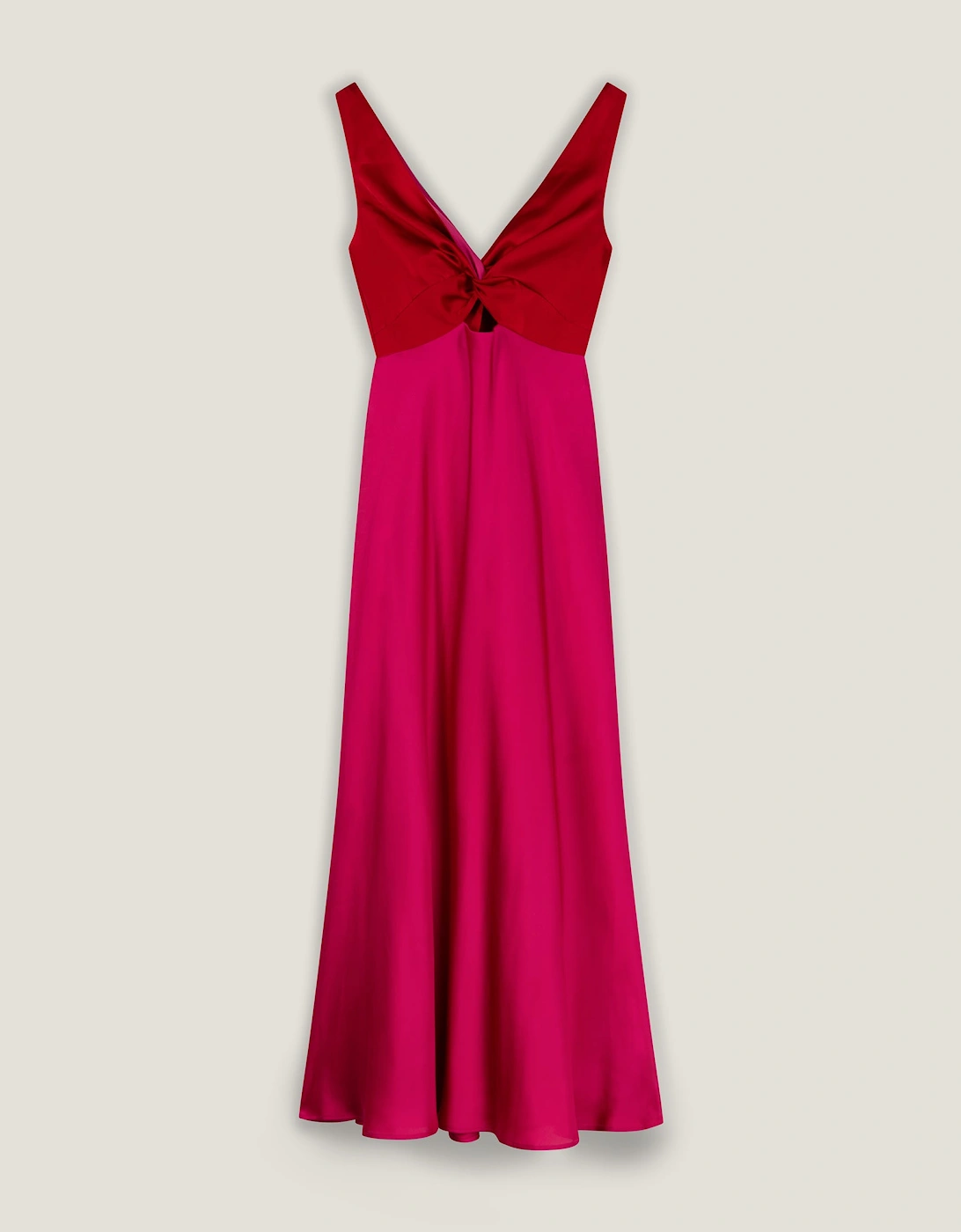 Maggy Dress in Raspberry and Barbados Cherry