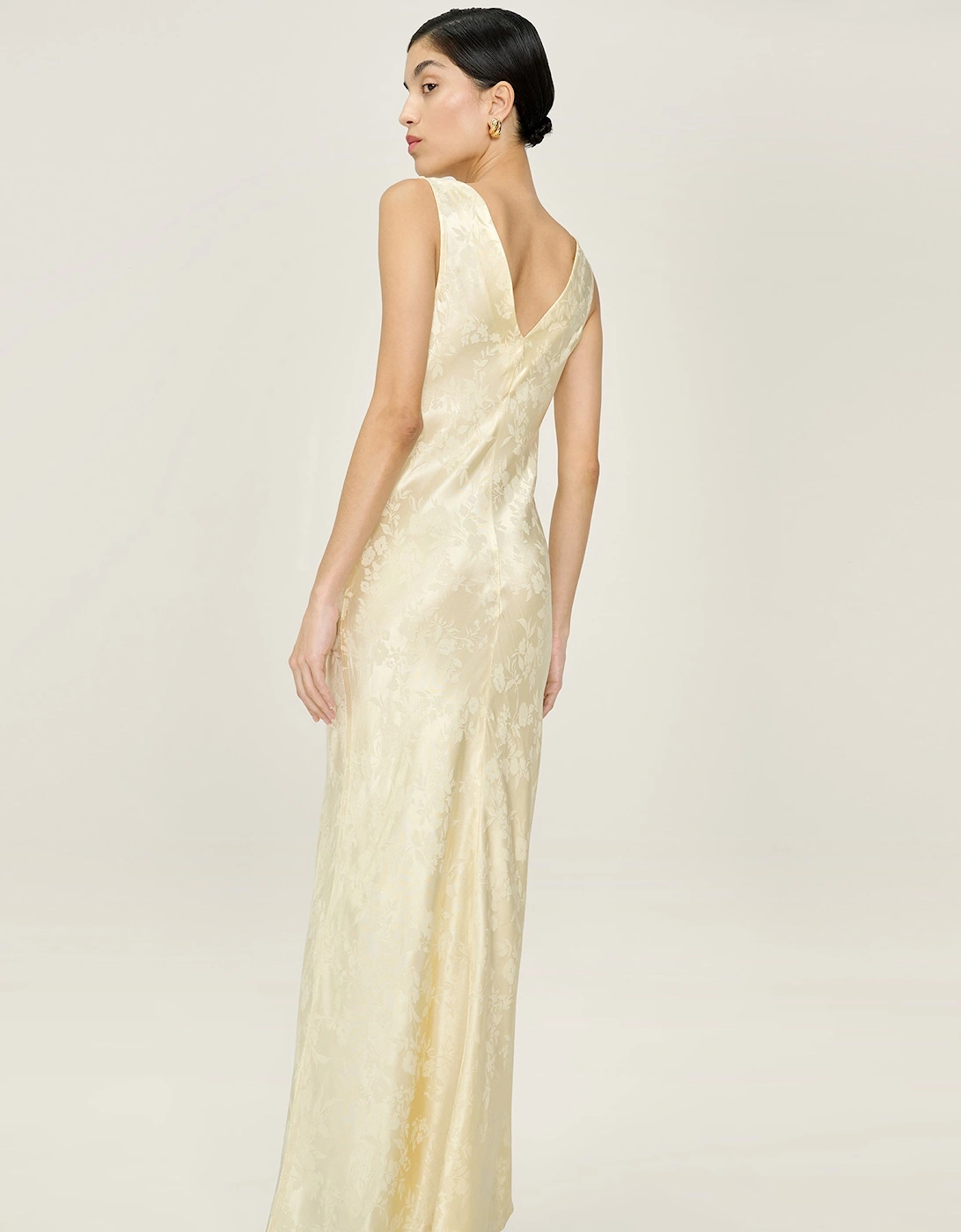 Iris Jacquard Dress in Double Cream