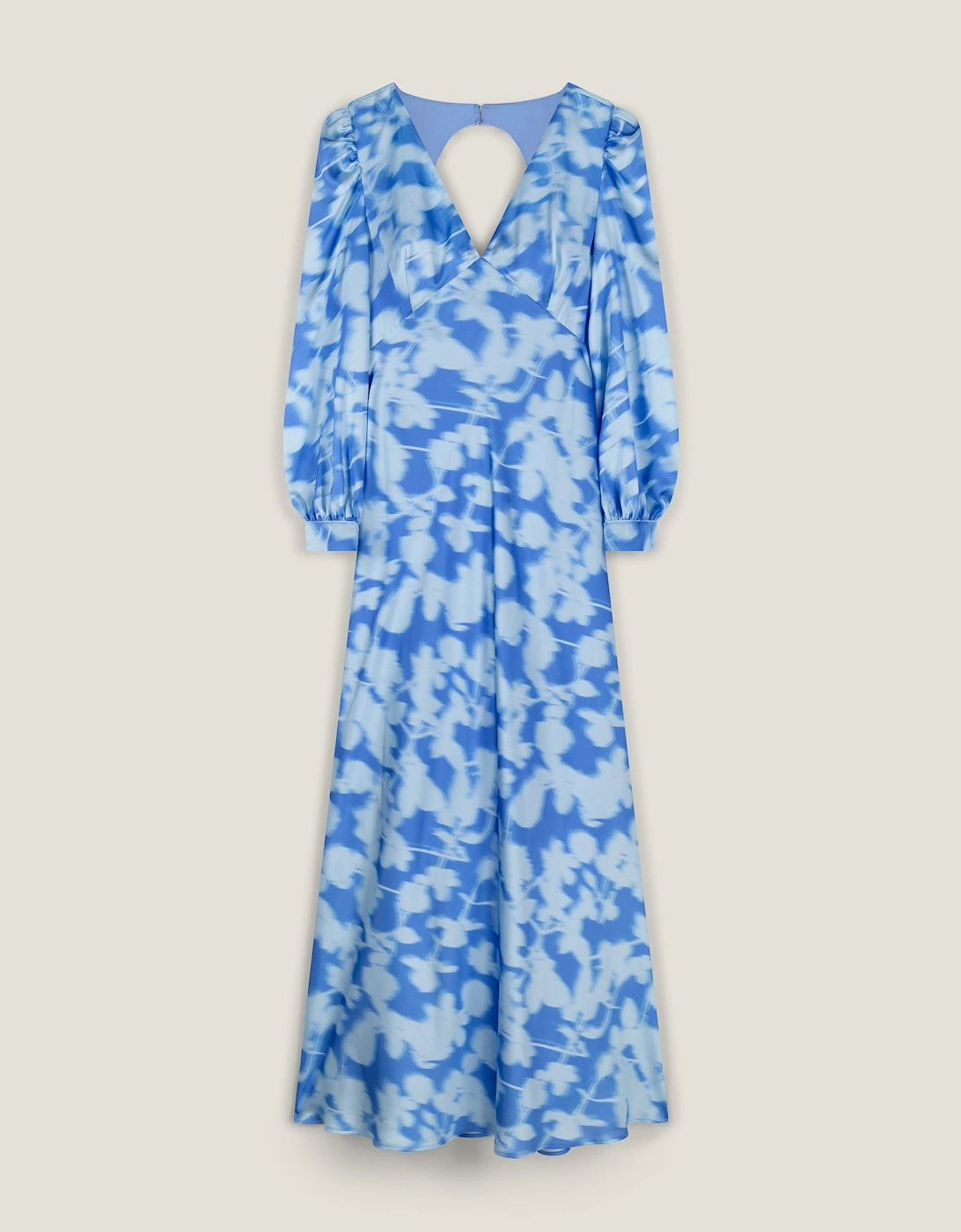 Francoise Dress in Blue Blurred Floral