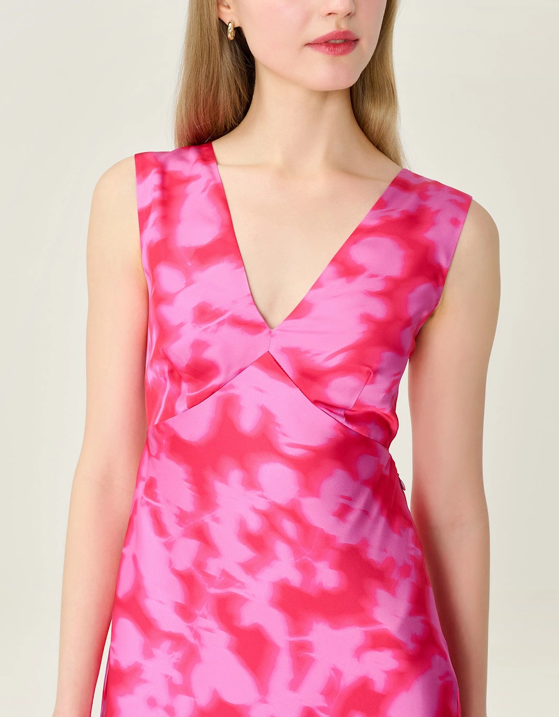 Nova Dress in Blurred Floral Magenta